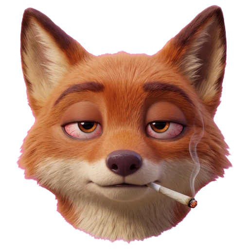 le standard, renard roux, la cigarette au coin de la gueule